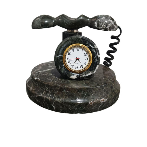 Marble Phone Clock, Marble Clock, Clocks, Unique Marble Phone Clock.