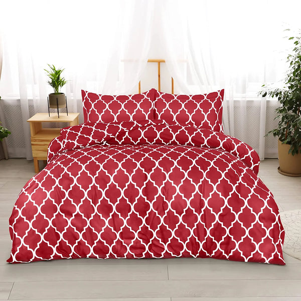 RED PENDORA COMFORTER SET- 7 PCS